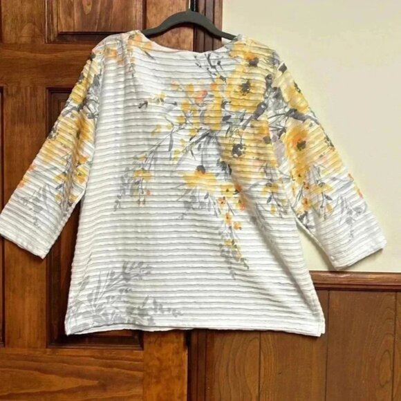 Alfred Dunner Ladies Shirt/Blouse 3/4 Length Sleeves Size L - Picture 6 of 8